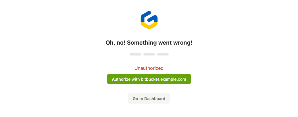 Prompt to authorize with Bitbucket Server