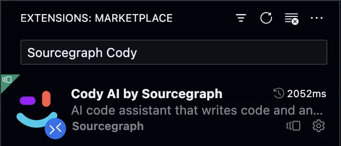 Sourcegraph Cody VS Code Extension
