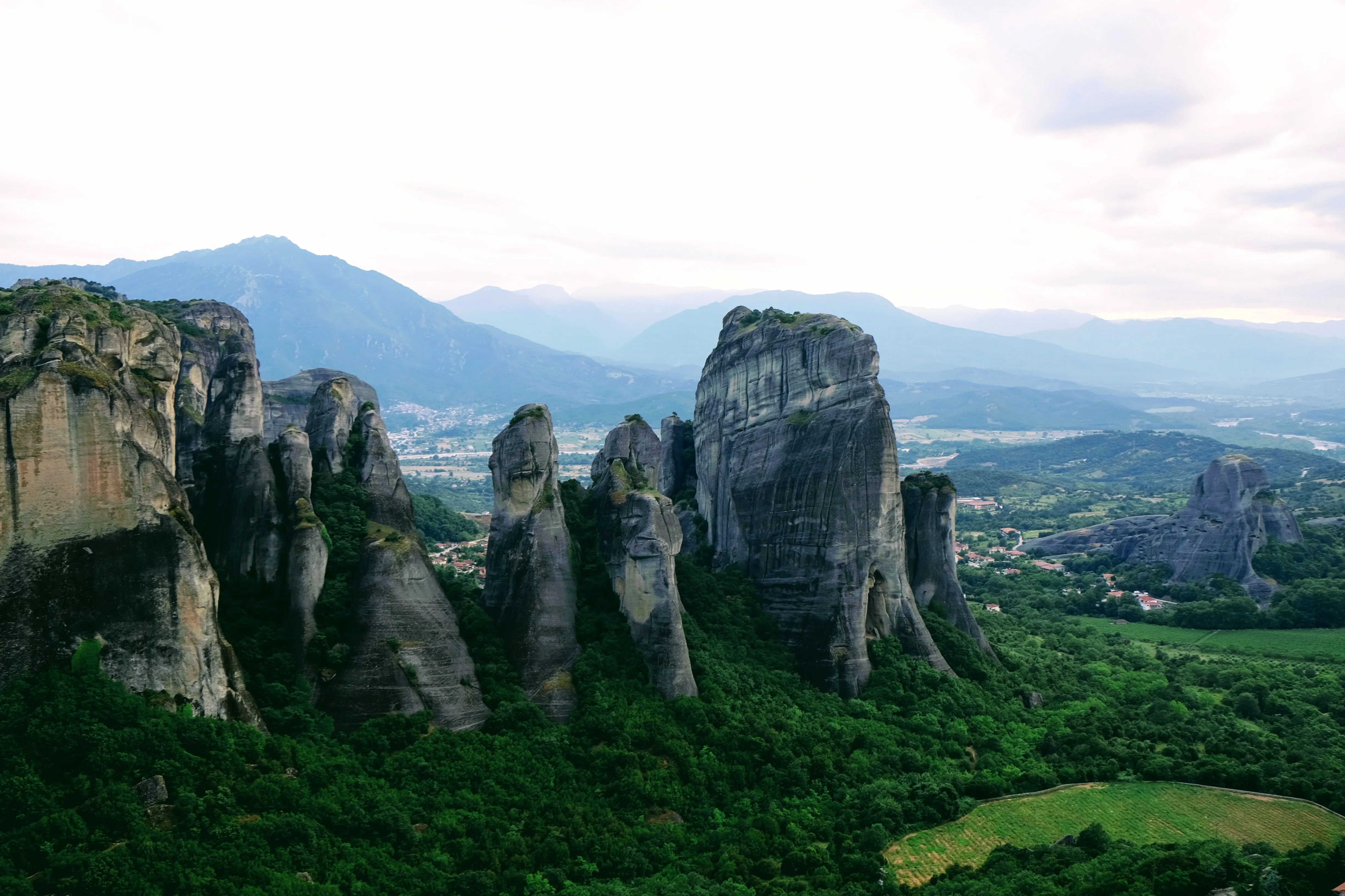 Meteora, a rock formation in the regional unit of Trikala, in Thessaly, Greece