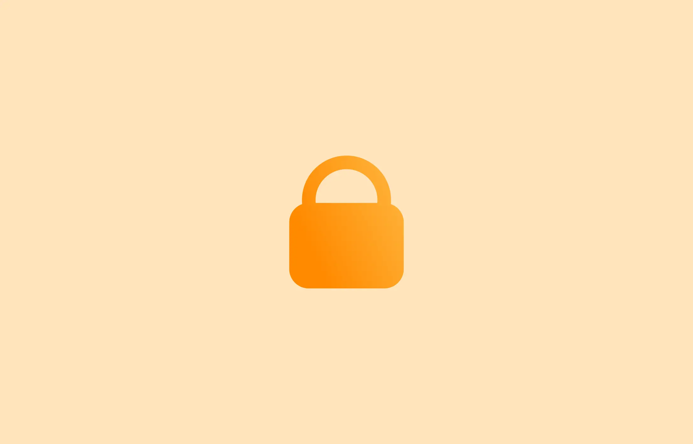 A light orange image with a padlock. The header image for the changelog announcement for secretless Gitpod workspaces announcement post.