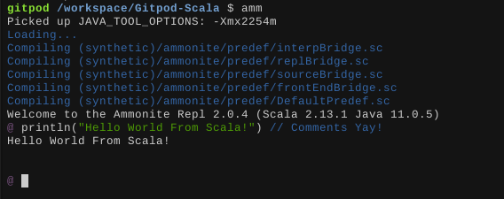 The Ammonite REPL in action