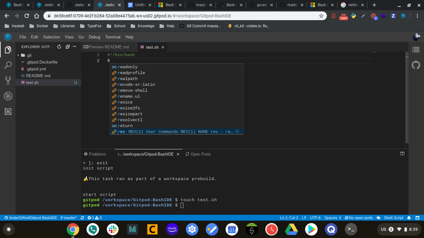 A Bash IDE demonstration