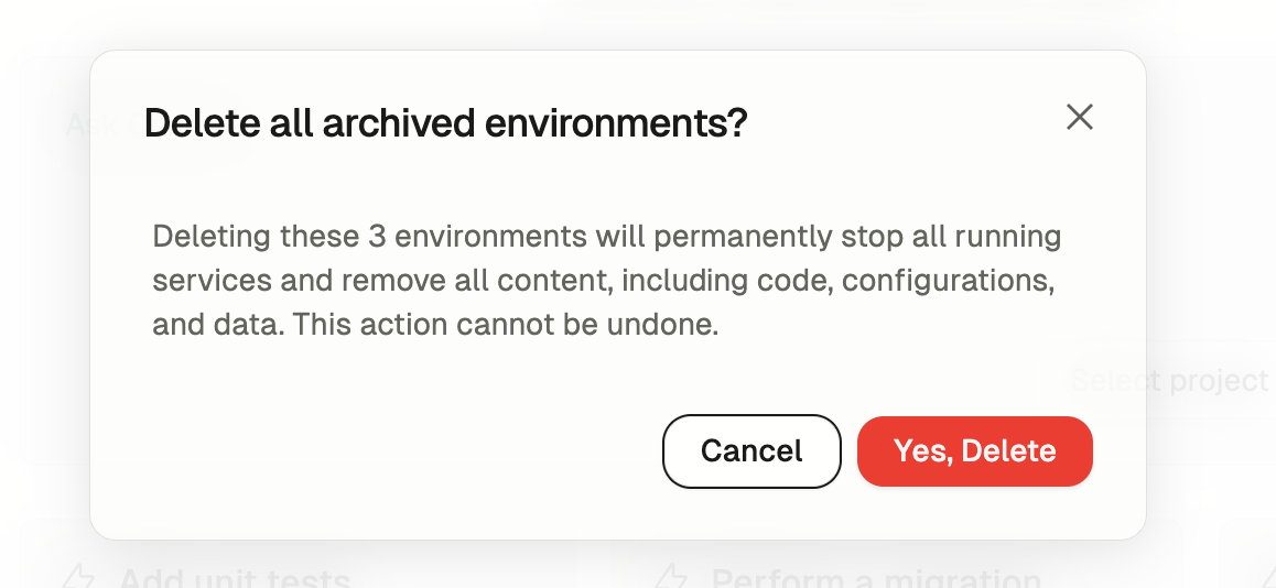 Delete All button at bottom of archive view