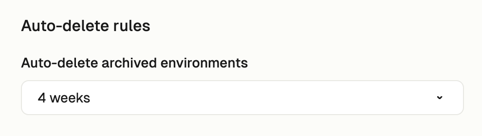Auto-delete policy configuration