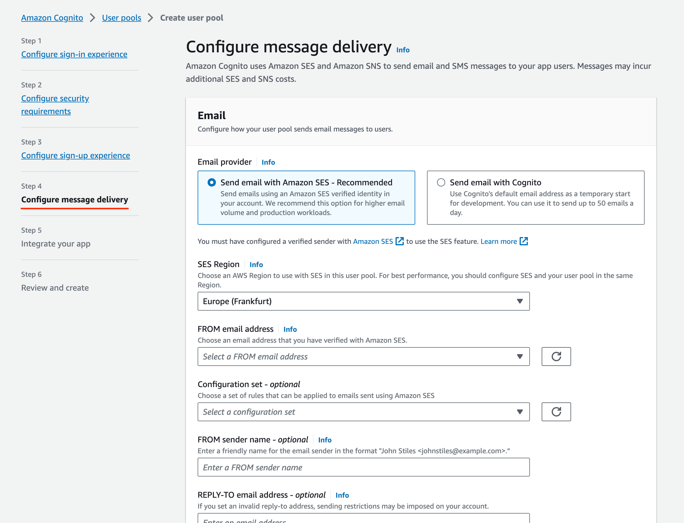 Configure message delivery