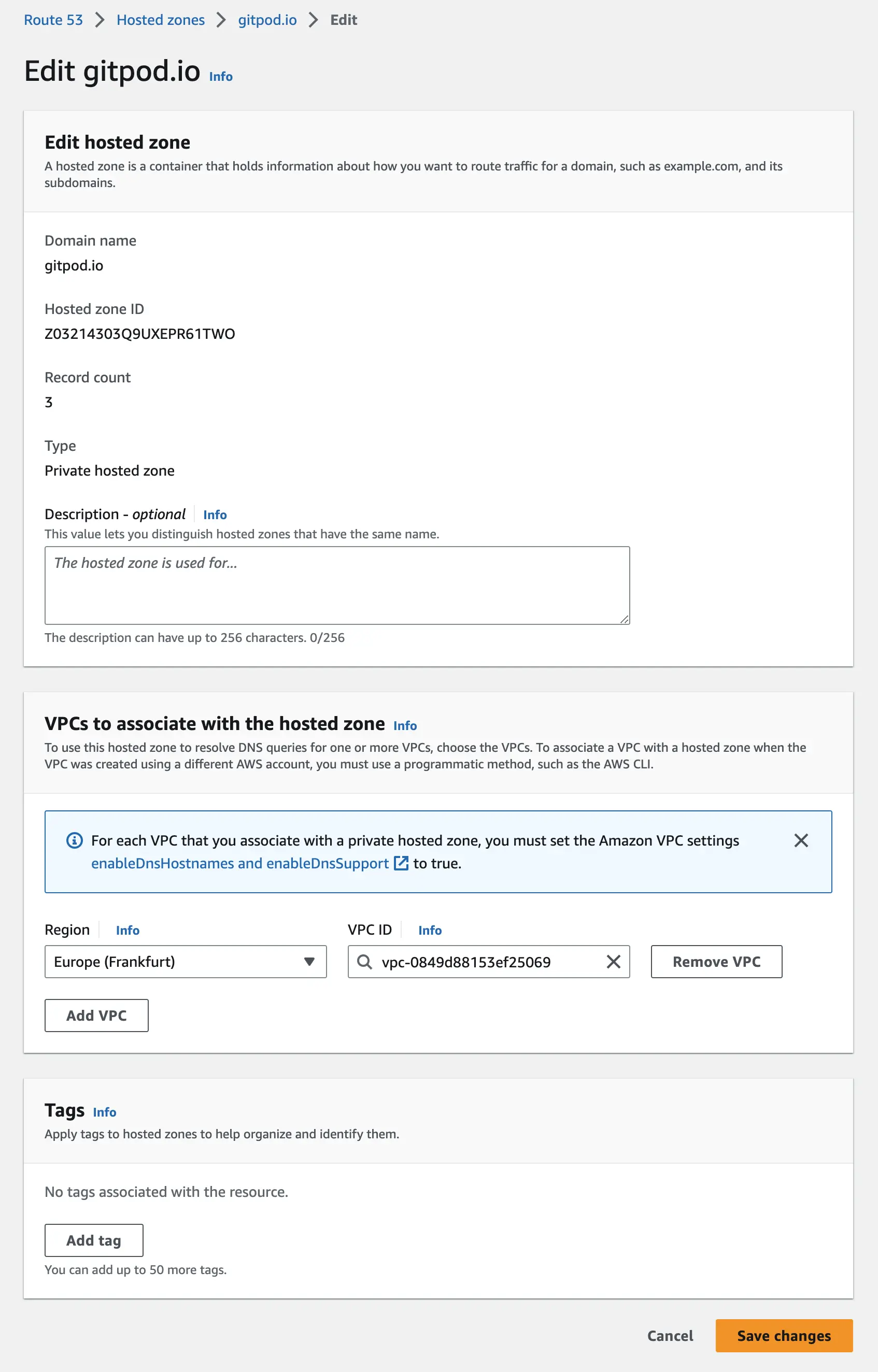 Enterprise Configuration screen