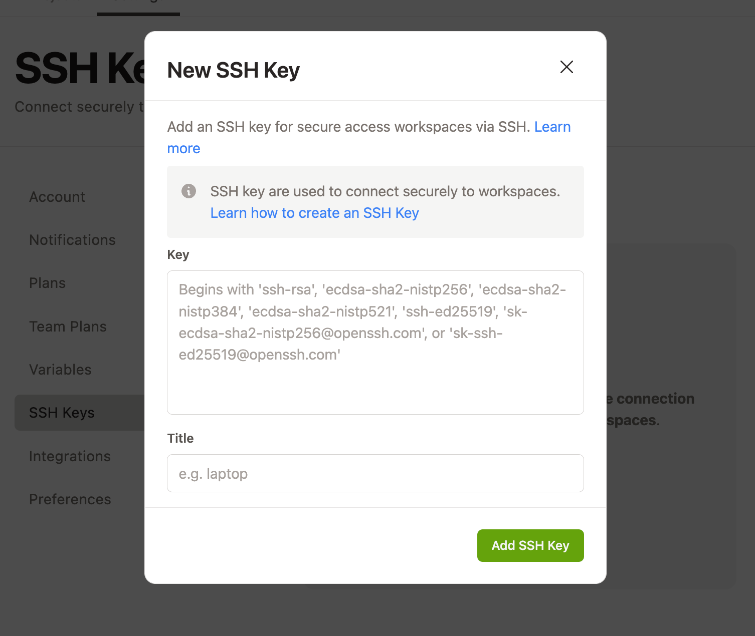 new ssh key