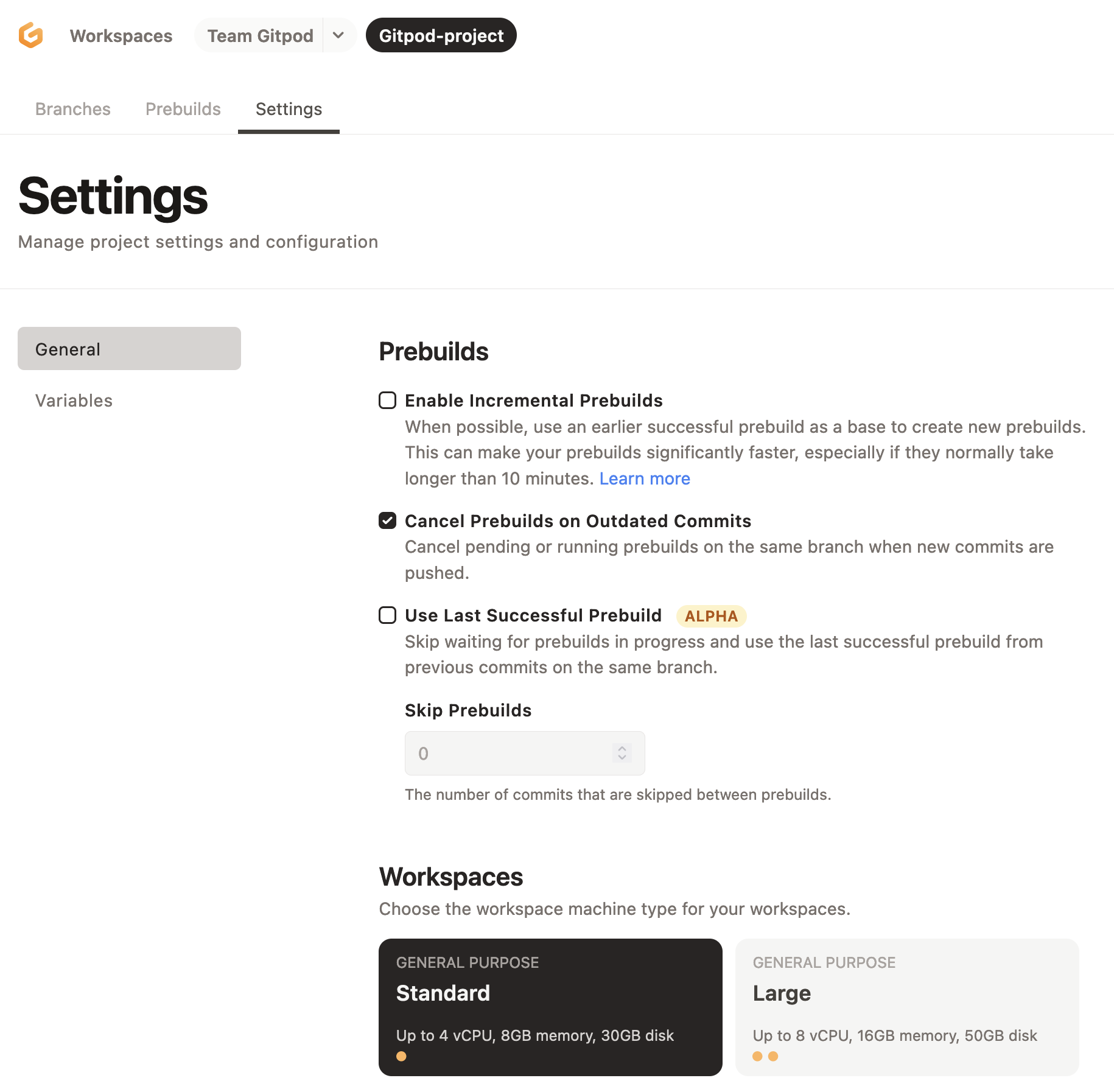 Project Settings