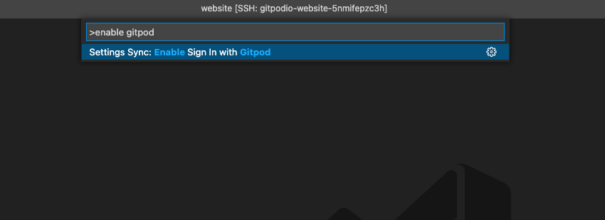 Enable Settings Sync with Gitpod