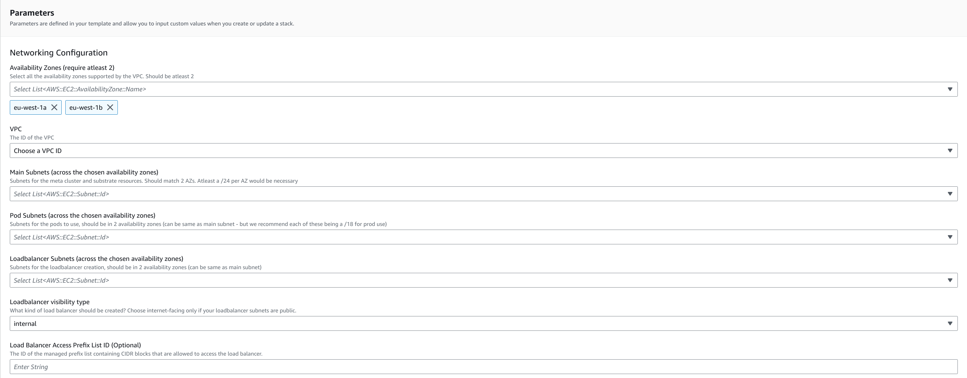 Instance template networking configurations