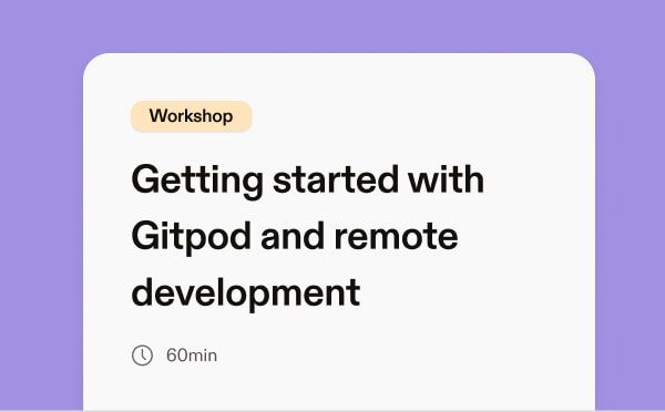 banner for remote development workshop that takes 60 min